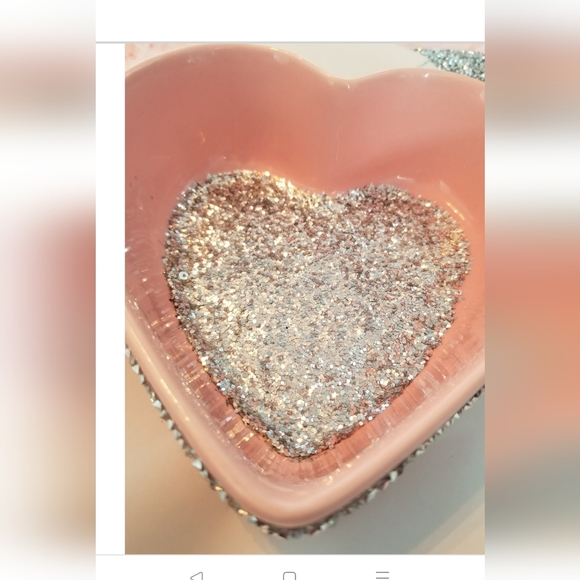 Pink Rhinestone heart dish jewelry Tray - Picture 7 of 7